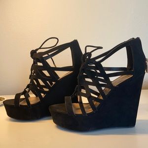 Black Wedges 5 inch heel